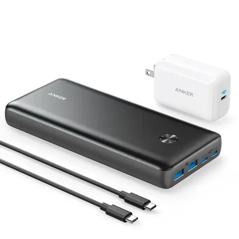 Anker PowerCore III 25.600 mAh Powerbank, bis zu 87 W, schwarz, für Smartphone und Laptop