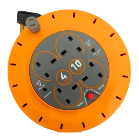 Cable Reel Extension Lead 4 Way 13a