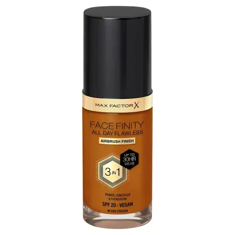 Max Factor Facefinity All Day Flawless 3 In 1 Foundation 30 ml - W100 Cocoa