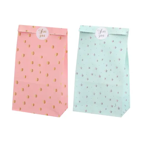 Mikirei Party Bags Dots & Stars Pink/Blue 6pcs