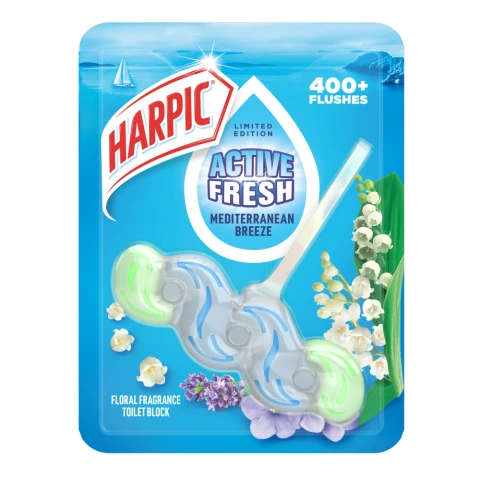 Harpic Active Fresh Mediterranean Breeze Toilet Rim Block
