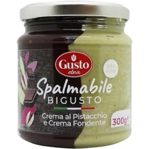 Pâte à Tartiner Bigusto la Pistache-Chocolat (25%) GUSTO ETNA 300g