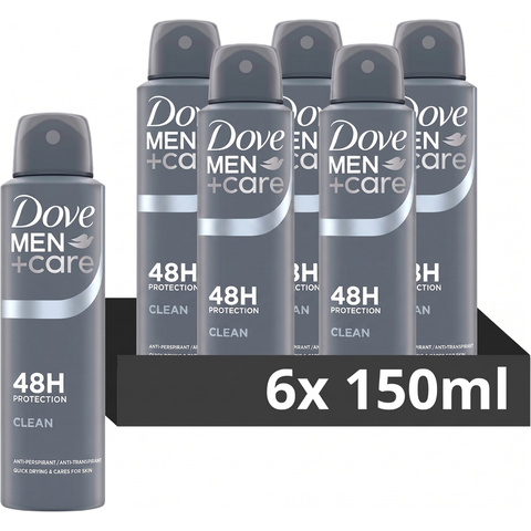 Dove deodorantspray Men - Care Clean Comfort 6 x 150 ml