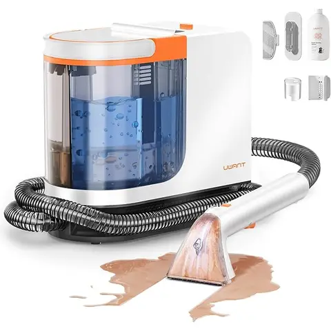uwant B300pro draagbare tapijtreiniger, 18 kPa krachtige zuigkracht, voor huisdierenvlekken, met reinigingsgereedschap en reinigingsmiddel, zelfreinigende bekledingsreiniger voor auto, bank, tapijt en vlekken