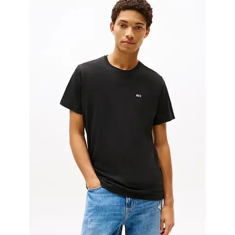 Tommy Hilfiger TJM Slim Jersey T-shirt met ronde hals, extra lange pasvorm, heren, zwart, XXL