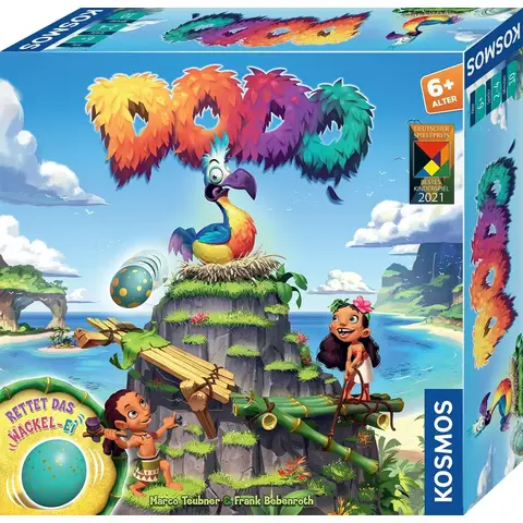 KOSMOS 697945 Dodo - Rettet das Ei!, Kooperatives Actionspiel für die ganze Familie, Kinderspiel für 1-4 Personen ab 6 Jahre, Gewinner des Deutschen Spielepreis – Bestes Kinderspiel 2021