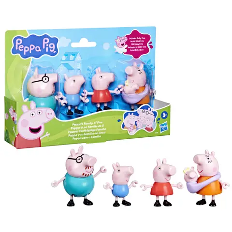 Peppa Pig Family Figure Pack with Baby Evie