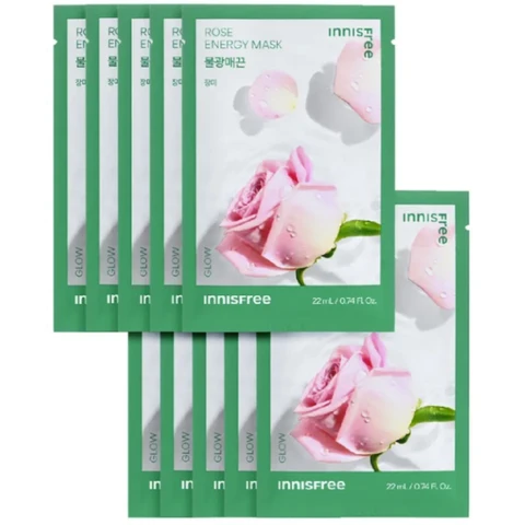 INNISFREE Rose Energy Masken-Set Reise-Edition (22ml x 10 Stück)
