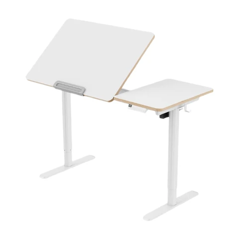 Loctek Bureau d'étude électrique réglable - Moteur simple - Blanc