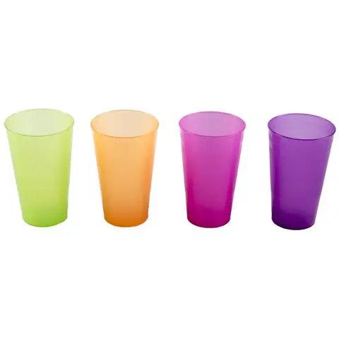 Plastic Beker 4 st (8 x 13 cm)