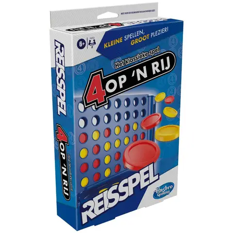Hasbro 4 op een rij reisversie - compacte versie voor 2 spelers