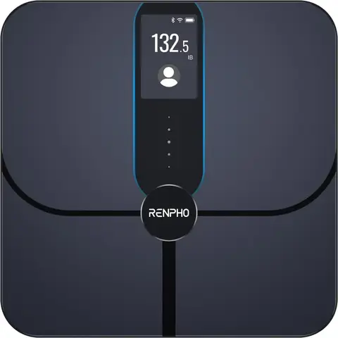 RENPHO Elis Nova Smart Body Scale – De beste slimme weegschaal - Persoonlijke inzichten via RENPHO app – 18 metrics incl BMI, vetpercentage, spiermassa – TFT LCD display – USB-C oplaadbaar – Eenvoudig te koppelen met je smartphone