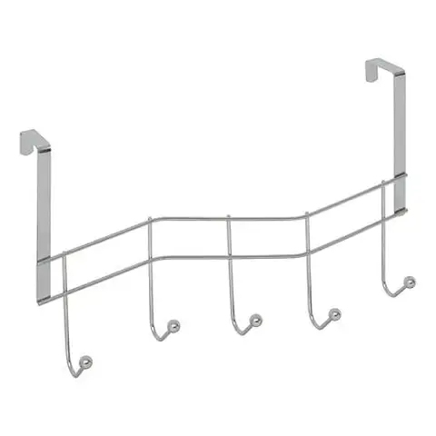 5-Haken Coaty Metall-Über-Tür-Garderobe