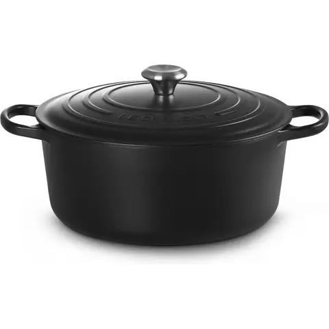Le Creuset Signature Ronde Braadpan - 30 cm, Zwart