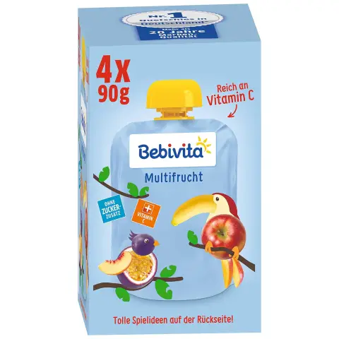 Bebivita Quetschie Multifrucht (ab 1 Jahr) 4 x 90 g