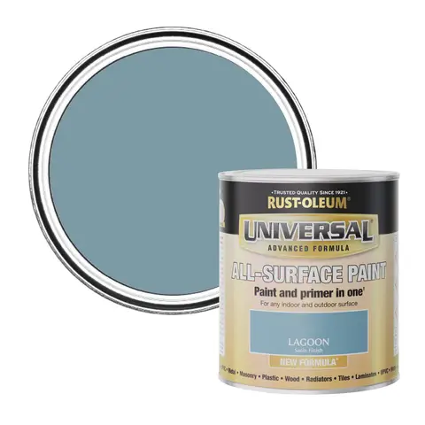 RUST-OLEUM UNIVERSAL ALL-SURFACE PAINT SATIN LAGOON 750ML