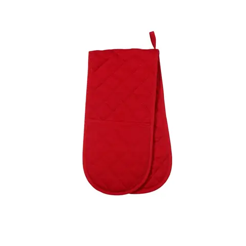 Dexam Double Oven Gloves Love Colour 100% Cotton Scarlet Red