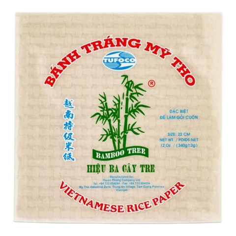 Bamboo Tree Rice Paper 22cm SQ 340 g