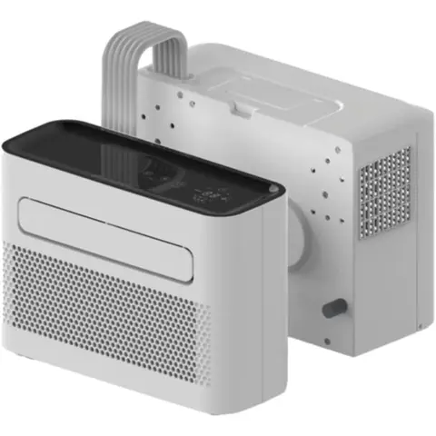 Qlima Qsplit Mini climatiseur pour caravane et camping-car, 1,46 kW, 5000 BTU, refroidissement et chauffage (560 W), Wi-Fi, débit d'air de 280 m³/h, Classe A 
