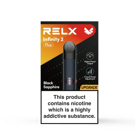 RELX Prefilled Vape Device Infinity 2 Plus - Black Sapphire