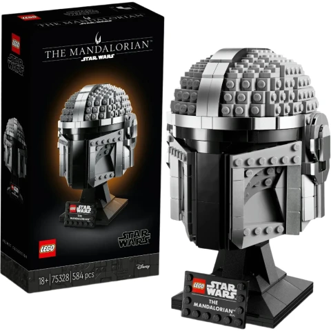 LEGO Star Wars 75328 The Mandalorian Helmet Model Set for Adults