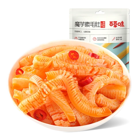 Bai Cao Wei - Mousse de konjac en forme de tripe 180g (saveur épicée au chili rouge)