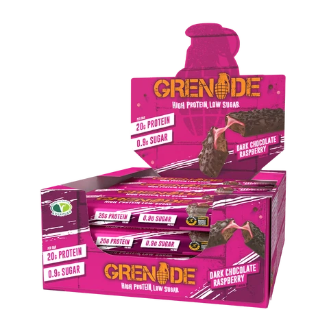 Body&Fit Grenade Protein Bars Dark Chocolate Raspberry 720 grams (12 bars)