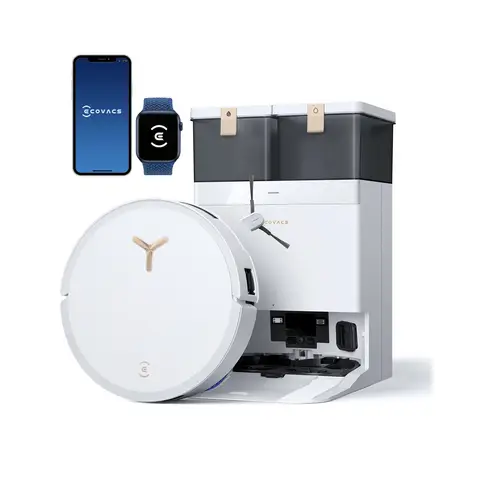 Ecovacs DEEBOT T50 MAX PRO OMNI - Saugroboter - Wischfunktion mit automatischer Entleerung Weiß