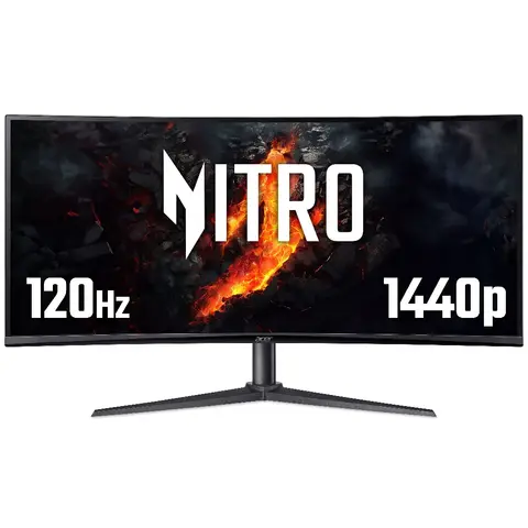 acer Nitro XZ340CUJ0 34" Curved Ultrawide Quad HD 120Hz 1ms Height Adjustable Gaming Monitor