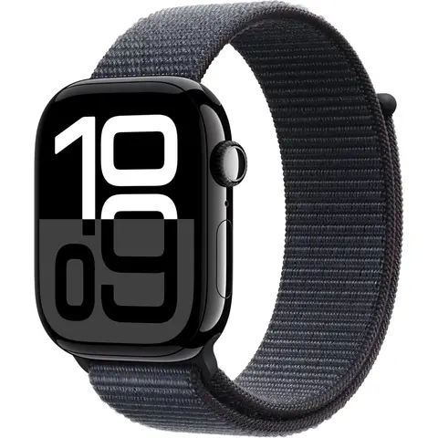 Apple Watch Series 10 - GPS - 46 mm Jet Black Aluminium Case w/ Ink Sport Loop