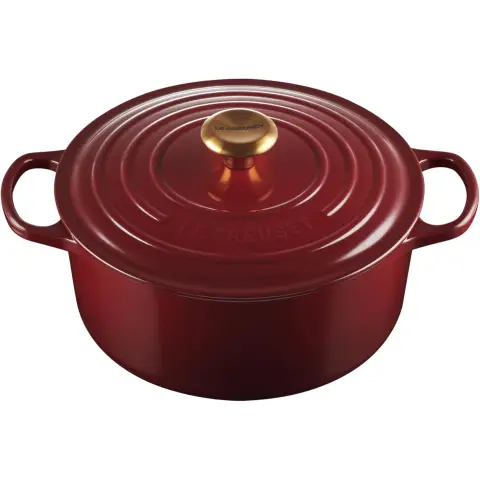 Le Creuset Runde Auflaufform Gusseisen 26 cm Granatrot