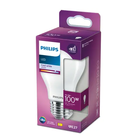 Philips Light Bulb LED Globe Frosted Screw E27 Cool White 100W Non-Dimmable