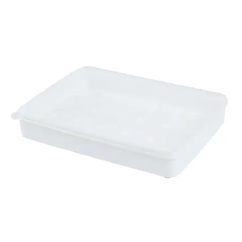 JORDAN&JUDY Egg Storage Box Household Transparent 24-Grid Egg Container Fresh-Keeping Rectangular Food Storage Box Dumpling Box 3-Pack