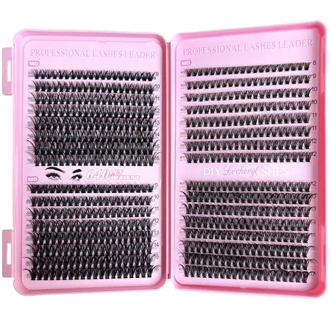LVCHERYL Coffret de faux-cils - 640 pièces 