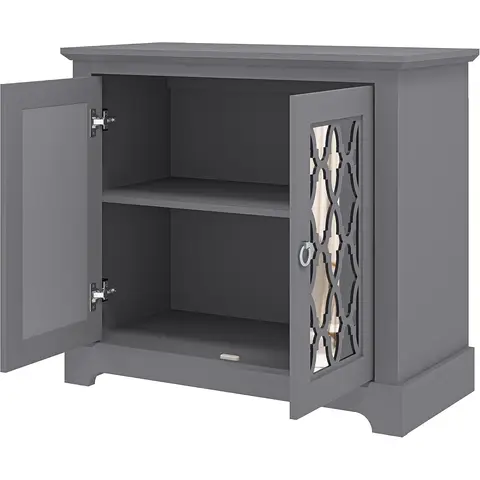 Galano Novara 2 Door Sideboard – Modern Storage Cabinet with Adjustable Shelves, Freestanding Console for Living Room, Hallway & Kitchen – Cool Grey
