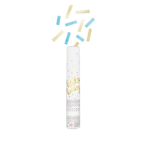 Unique Party "Hello Baby" Blue Confetti Cannon