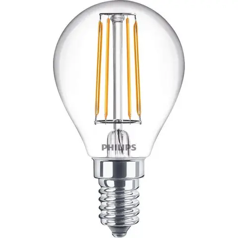 Philips - Filament kaarslamp helder 40W P45 E14