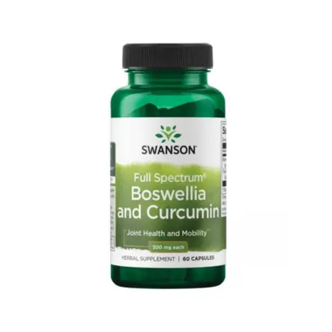 Swanson Full Spectrum Boswellia + Curcumin Joint Inflammation Capsules - 60 Capsules