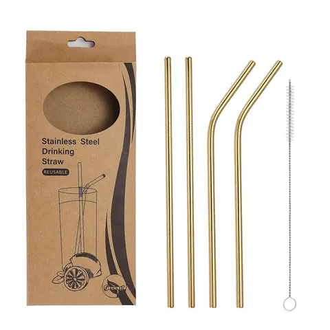Huacan Creative Mixing Stainless Steel Straw Set 5-piece