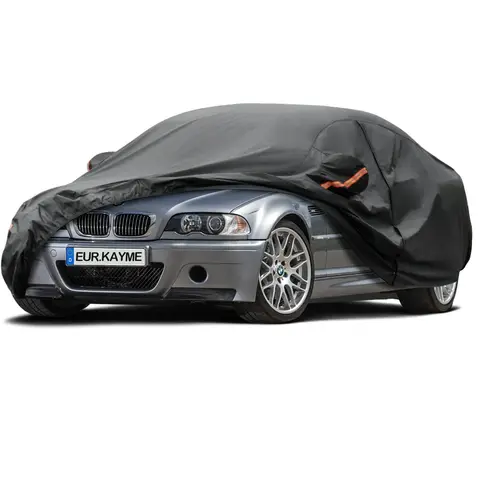 Kayme 7 Layers Car Cover Waterproof Breathable, Full Garage Car Cover for Dust Sun Protection, Compatible with BMW 3 Series/M3 E30/E36/E46, Benz W205, EOS Car Cover for Sedan (up to 450 cm) 3M