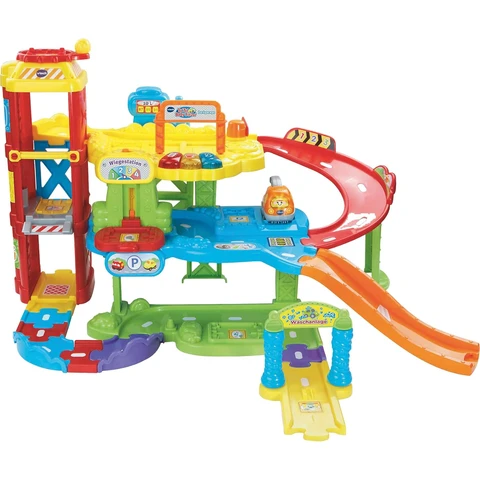 VTech 80-180004 Tut Tut Baby Flitzer Parkgarage Spielzeug, interaktiv mit Licht, Sound & Musik, inkl. Abschleppwagen, für 1-5 Jahre