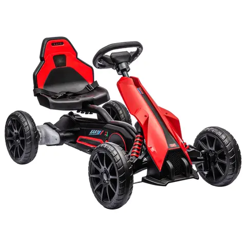 HOMCOM Electric Go Kart for Kids, 12V Battery Powered Drift Kart with Dual Speed, Forward and Reverse, Safety Belt for Boys a