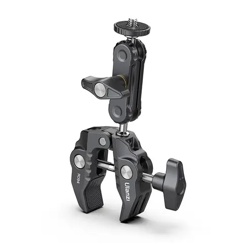ULANZI R094 Super Pince Crabe avec Double rotule 360°, Bras Magique avec Filetage 1/4"-20 et 3/8"-16, Fixation pour caméras, éclairages vidéo LED et systèmes de stabilisation (Ronin-M/MX, MOVI)