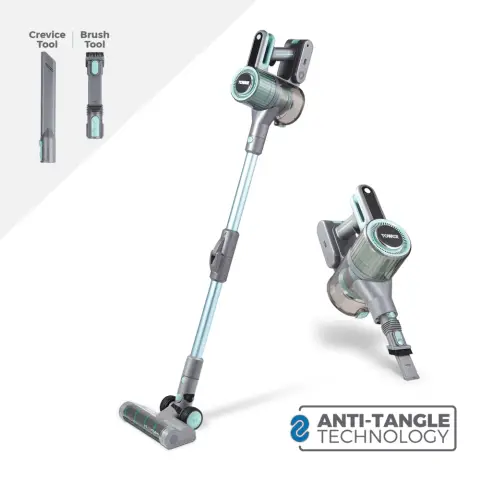 Tower T513011 VL70 Cordless 3-in-1 Pole Vacuum Cleaner with Flexi Pole, HEPA 12 Filter & Anti-Tangle Floor Head, 1L Dust Tank, 29.6V Li-ion, Aqua Blue