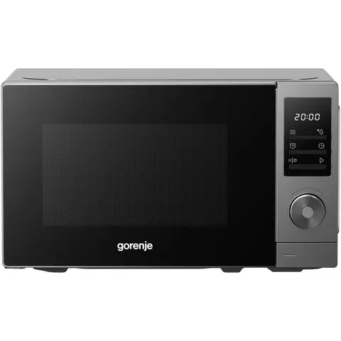 Gorenje MO20A3T4 Microwave, 20L, 700 W, Child Safety Lock, AquaClean, Defrost Function, 8 Automatic Programs, 5 Power Levels, LED Display, Electronic Touch Control, Black with Silver.