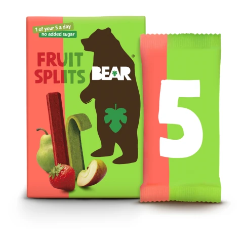 BEAR Strawberry & Apple Fruit Splits 5 x 20g