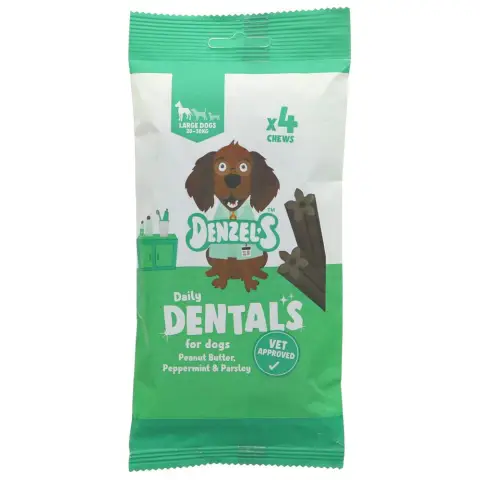 DENZEL'S - Daily Dentals - For Large Dogs - Peanut Butter, Peppermint - 120G