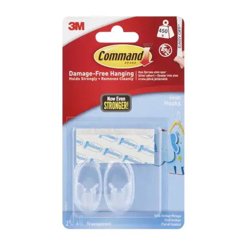 17092CLR SML CLEAR HOOKS   PK6 NT