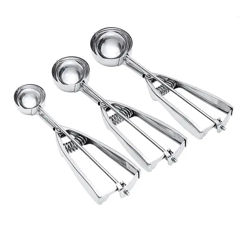 Huacan ice cream scoop stainless steel practical multifunctional spoon 3pcs