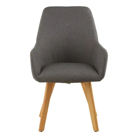Interiors by Premier Dining Chair with Arms Stockholm Beechwood Legs Grey/Natural